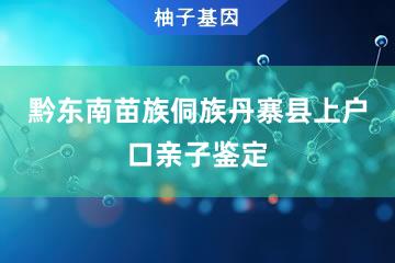 黔东南苗族侗族自治州丹寨县上户口亲子鉴定办理处