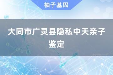 大同市广灵县隐私中天亲子鉴定受理处