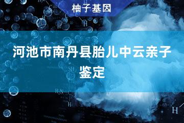 河池市南丹县胎儿中云亲子鉴定咨询服务点