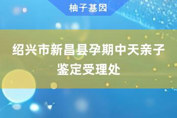 绍兴市新昌县孕期中天亲子鉴定受理处