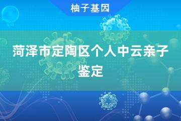 菏泽市定陶区个人中云亲子鉴定便民服务处