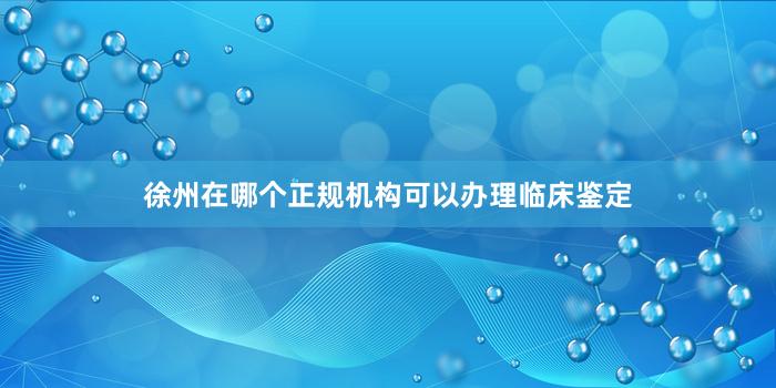 徐州在哪个正规机构可以办理临床鉴定