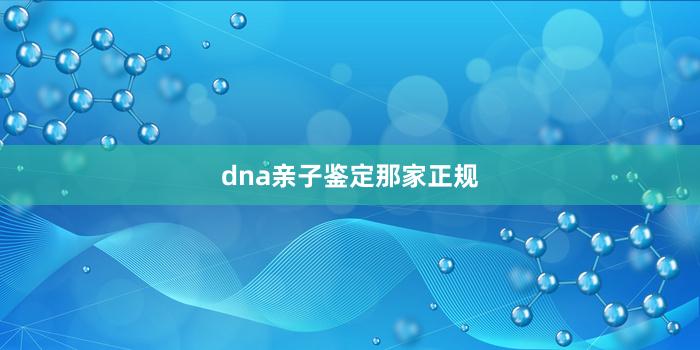 dna亲子鉴定那家正规