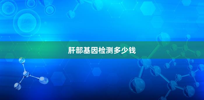 肝部基因检测多少钱