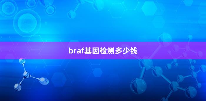 braf基因检测多少钱