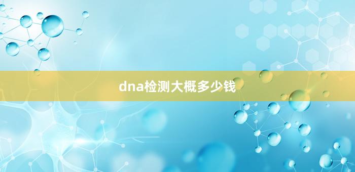 dna检测大概多少钱