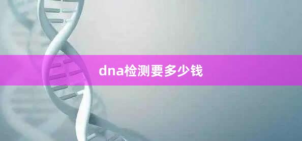 dna检测要多少钱