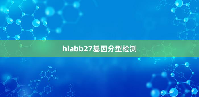 hlabb27基因分型检测