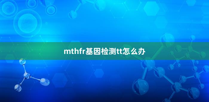 mthfr基因检测tt怎么办