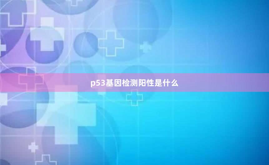 p53基因检测阳性是什么