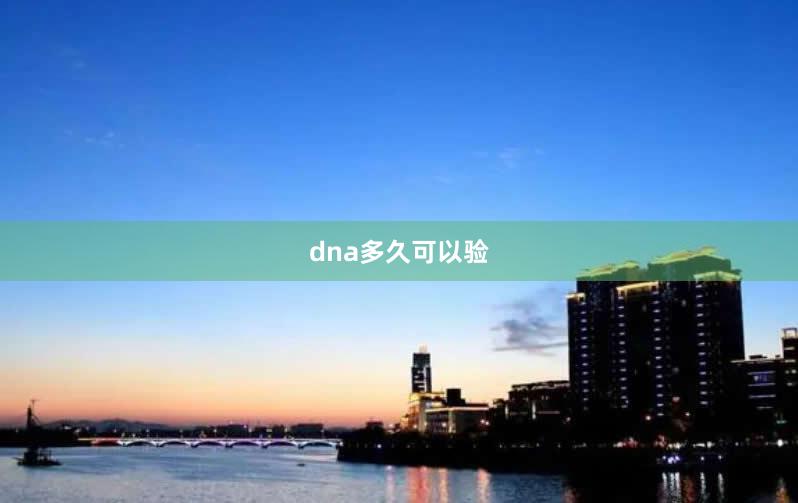 dna多久可以验