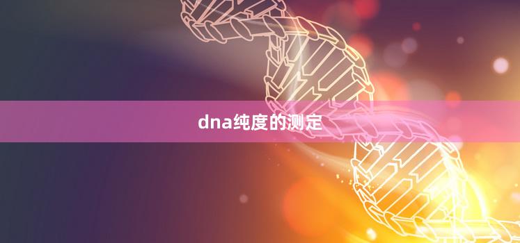 dna纯度的测定