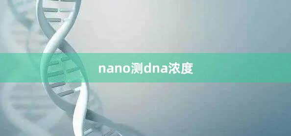 nano测dna浓度