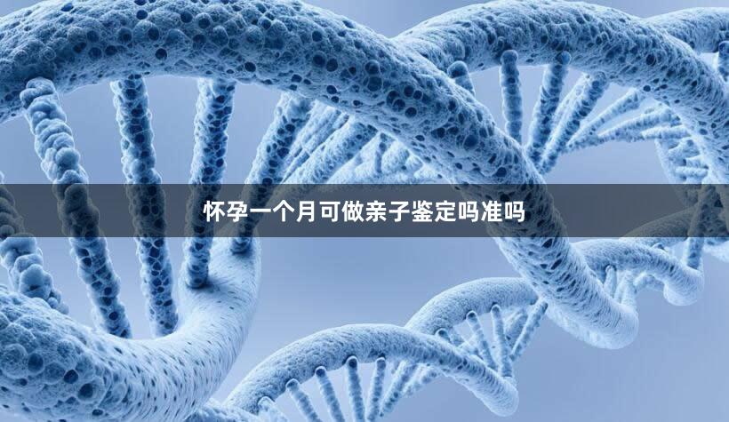 怀孕一个月可做亲子鉴定吗准吗