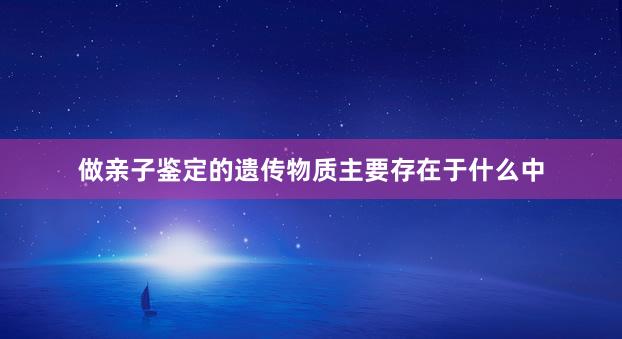 做亲子鉴定的遗传物质主要存在于什么中