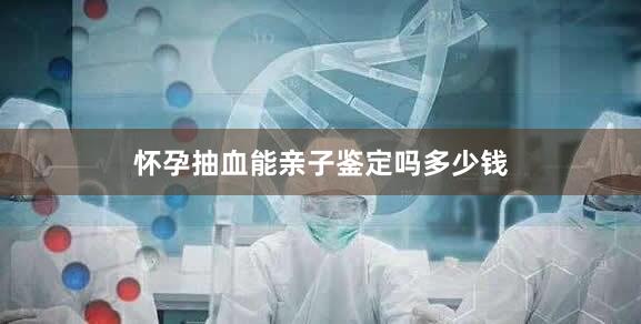 怀孕抽血能亲子鉴定吗多少钱