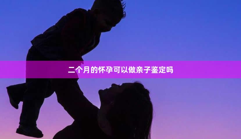 二个月的怀孕可以做亲子鉴定吗