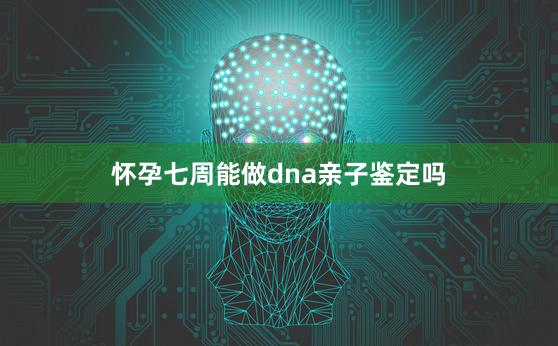 怀孕七周能做dna亲子鉴定吗