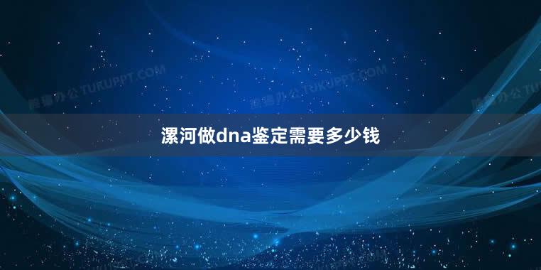 漯河做dna鉴定需要多少钱