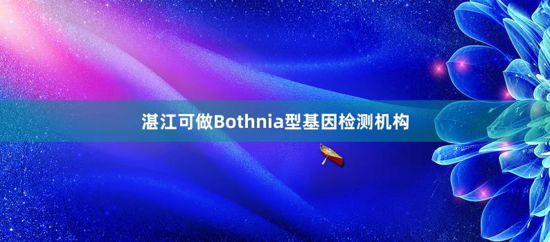 湛江可做Bothnia型基因检测机构