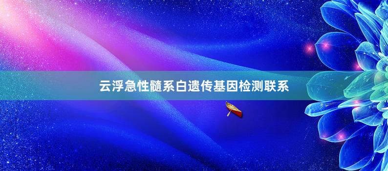 云浮急性髓系白遗传基因检测联系