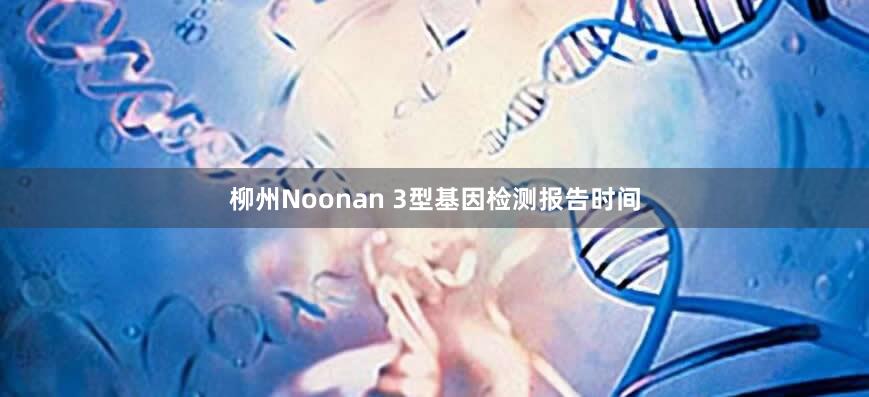 柳州Noonan 3型基因检测报告时间