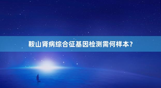 鞍山肾病综合征基因检测需何样本？