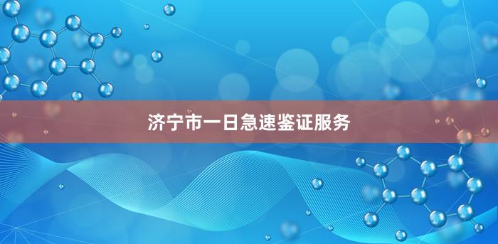 济宁市一日急速鉴证服务