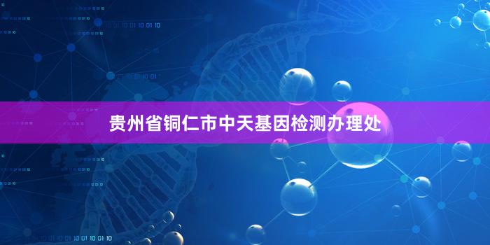 贵州省铜仁市中天基因检测办理处